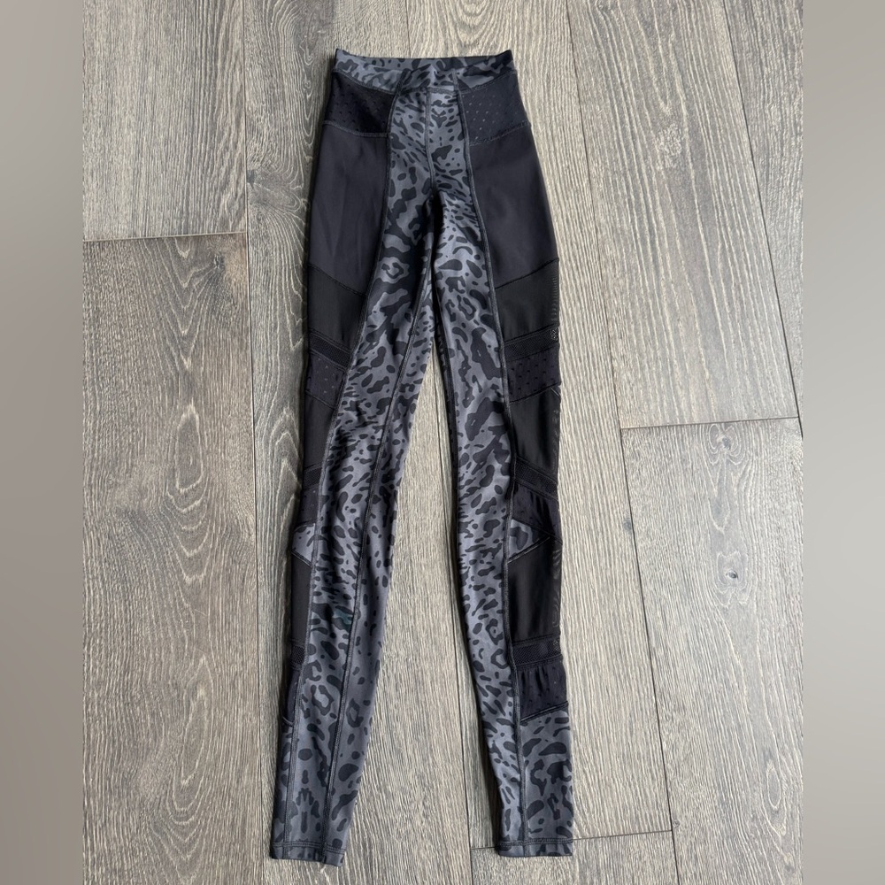 Lululemon Just Breathe Pant in Animal Swirl Deep Coal Light / Black